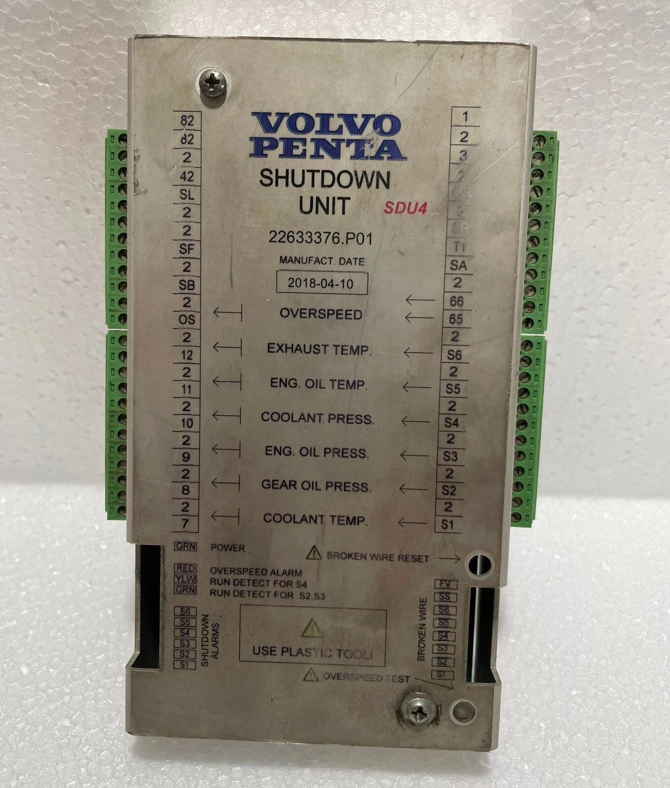 Volvo Penta Shut Down Unit SDU 4 Part Number 22633376.P01 Generator Controller